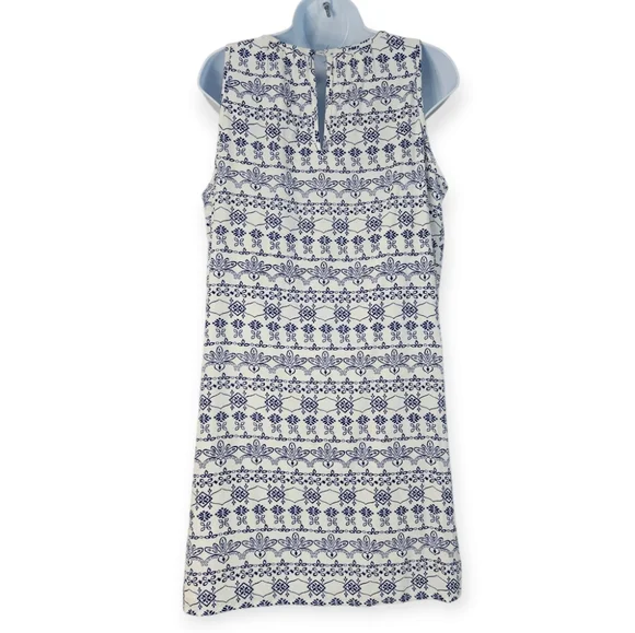 NWOT LOFT blue & white print sheath dress Womens Medium - Picture 3 of 5